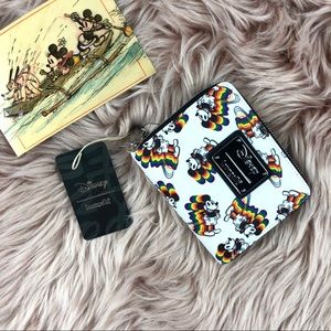 mickey mouse rainbow wallet